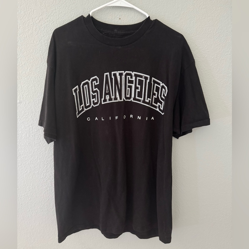 Brandy Melville Black Los Angeles Oversized Graphic T-Shirt